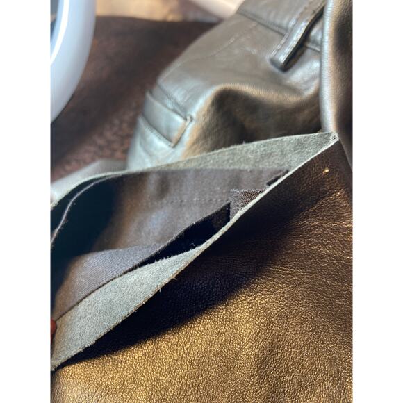 VEDA-Reformation Lambs Leather Crop Pants - Picture 6 of 13